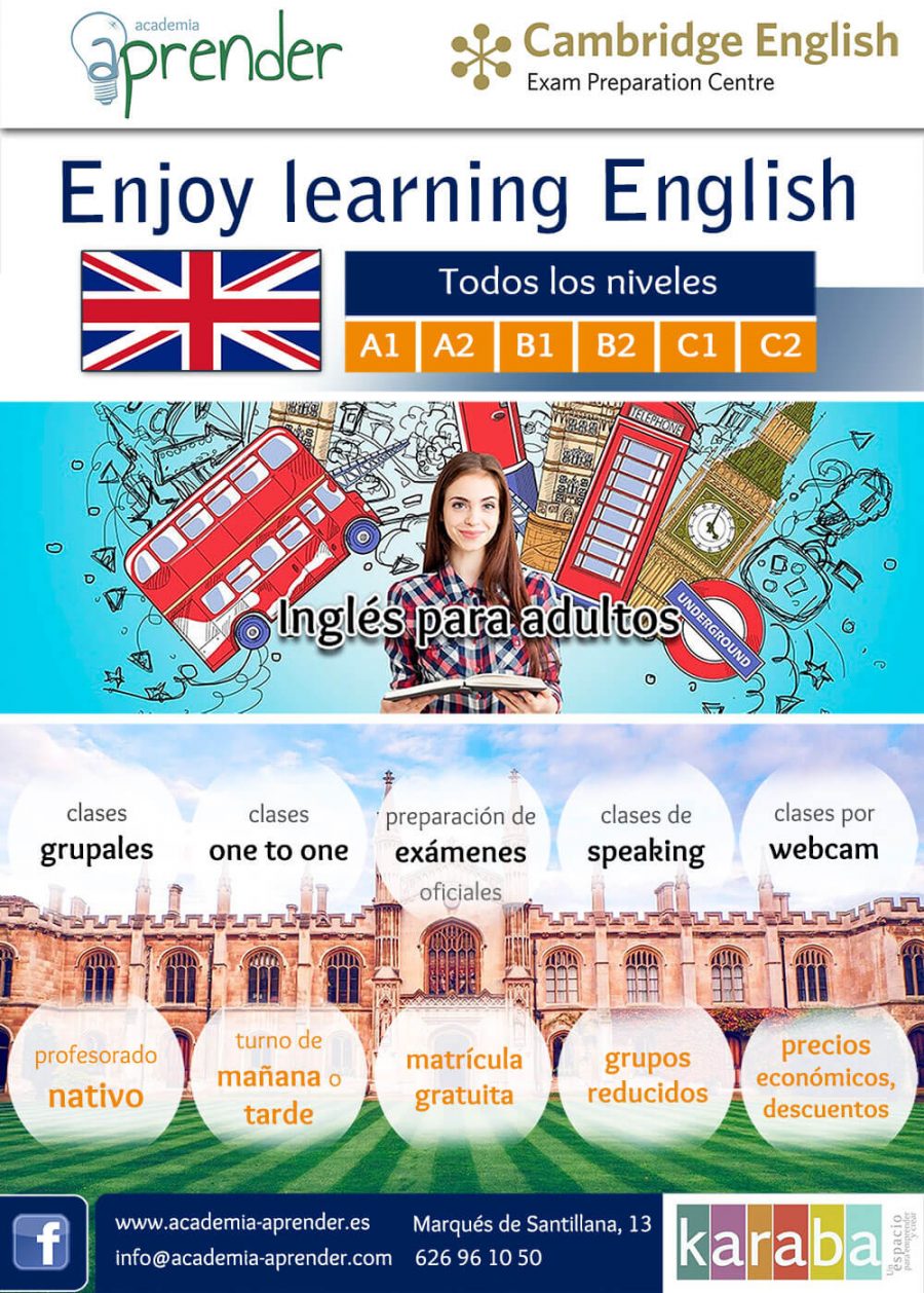 Clases de inglés para adultos en Guadalajara - curso 19/20